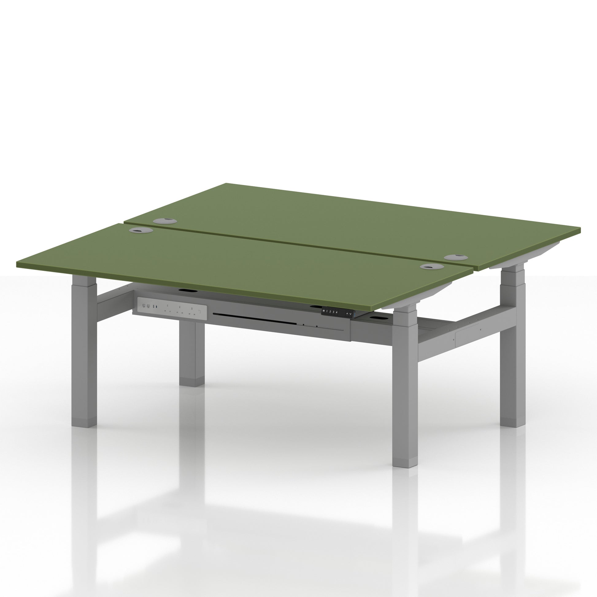 Air Back-to-Back Height Adjustable Bench Desk - 2 Person