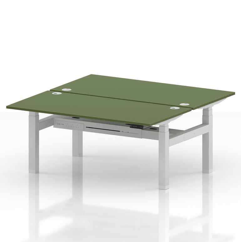 Air Back-to-Back Height Adjustable Bench Desk - 2 Person