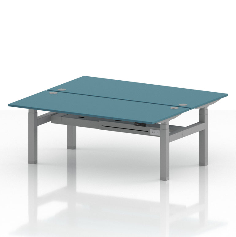 Air Back-to-Back Height Adjustable Bench Desk - 2 Person