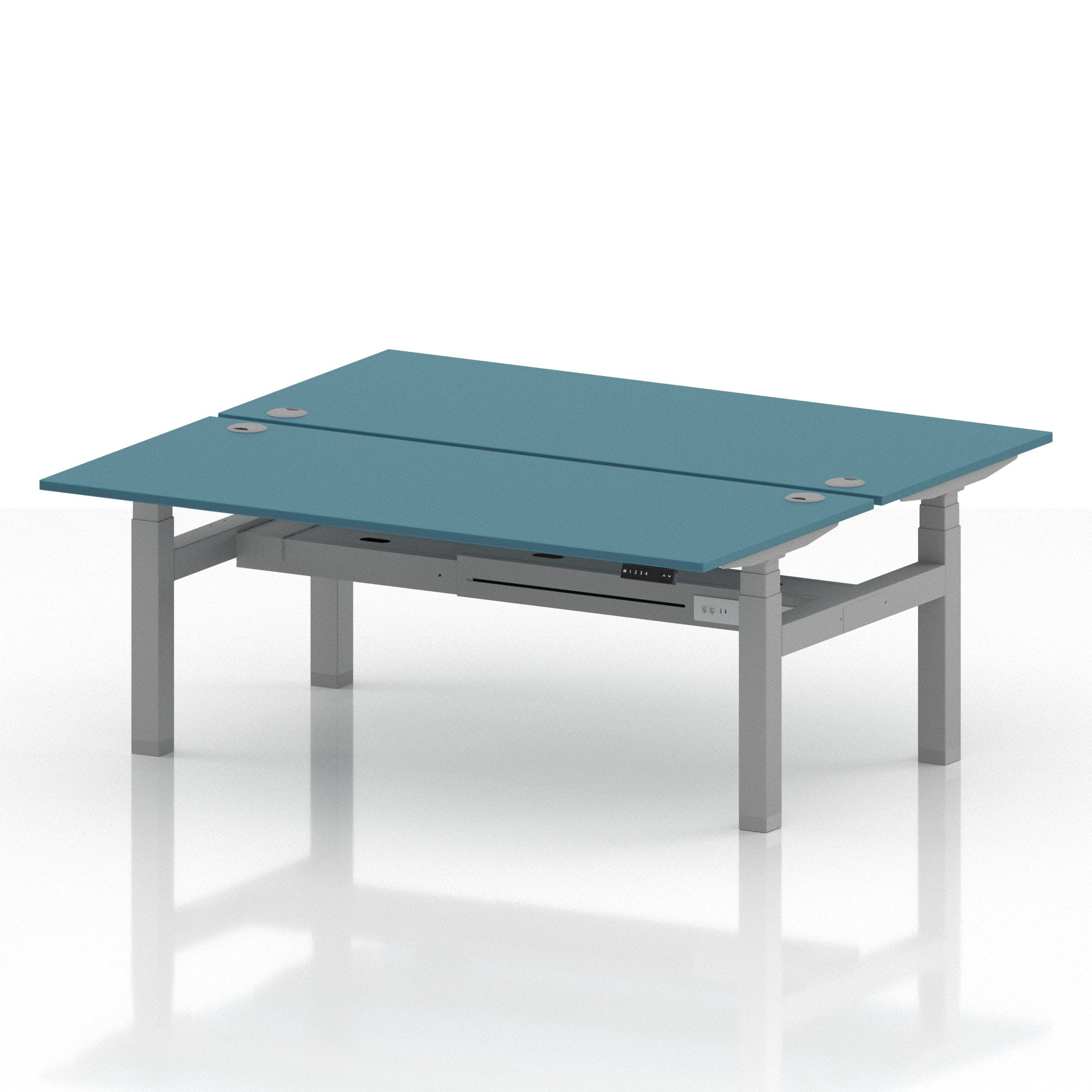 Air Back-to-Back Height Adjustable Bench Desk - 2 Person