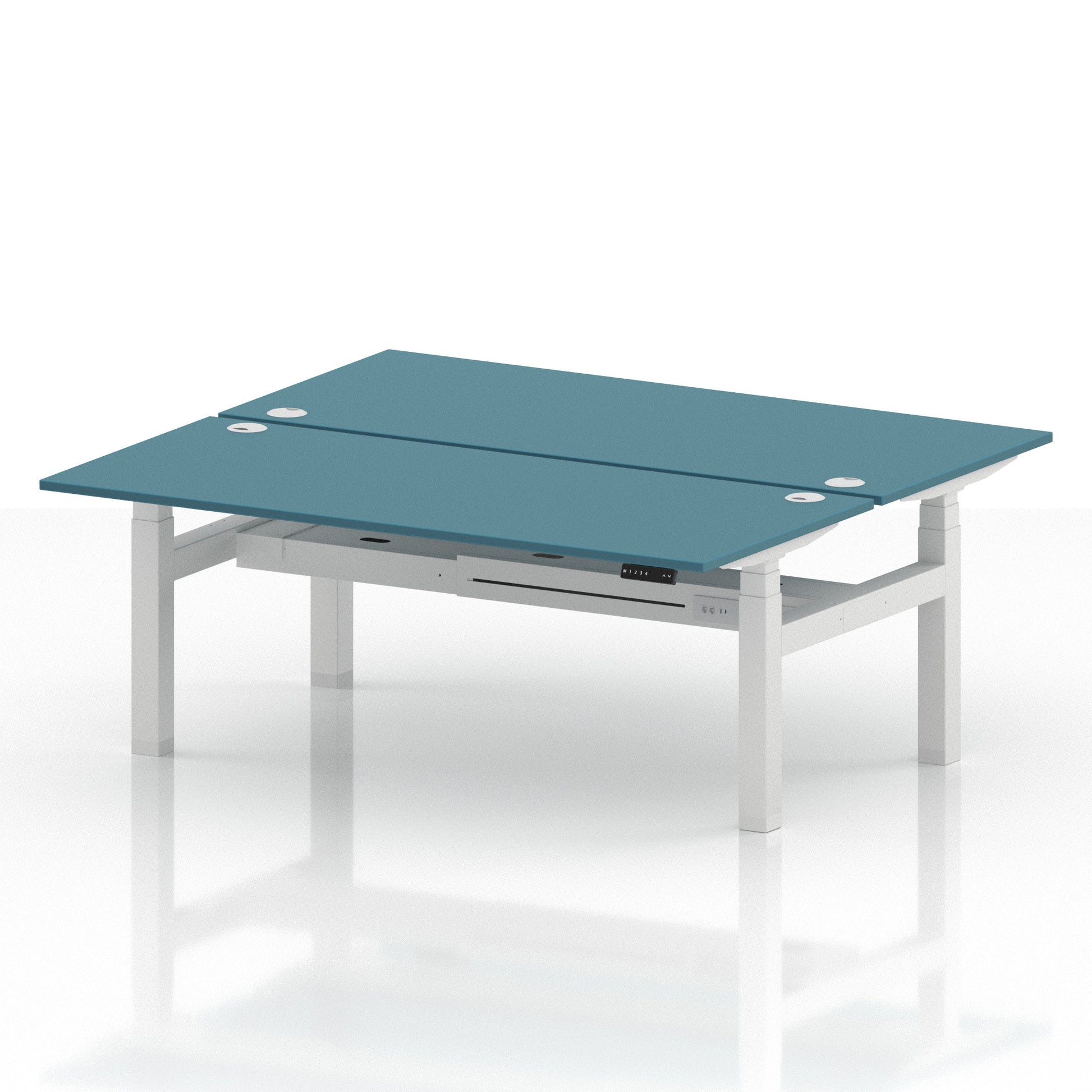 Air Back-to-Back Height Adjustable Bench Desk - 2 Person