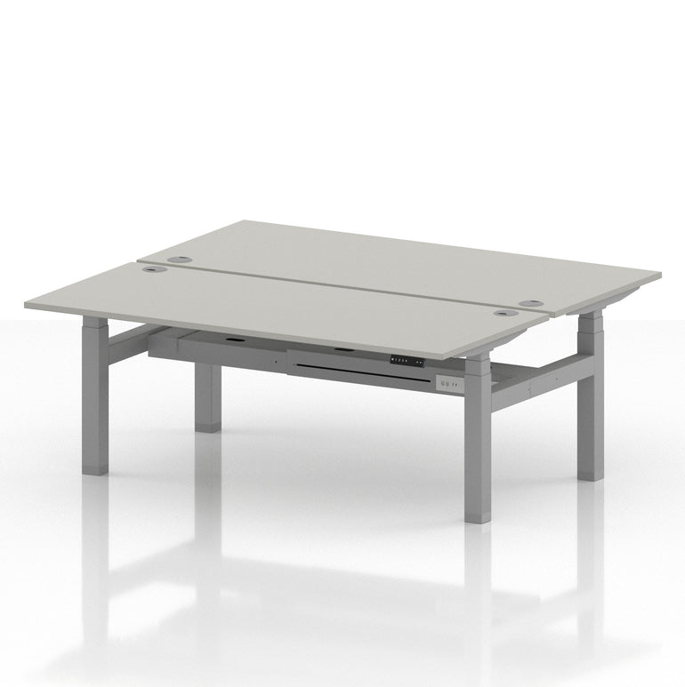 Air Back-to-Back Height Adjustable Bench Desk - 2 Person