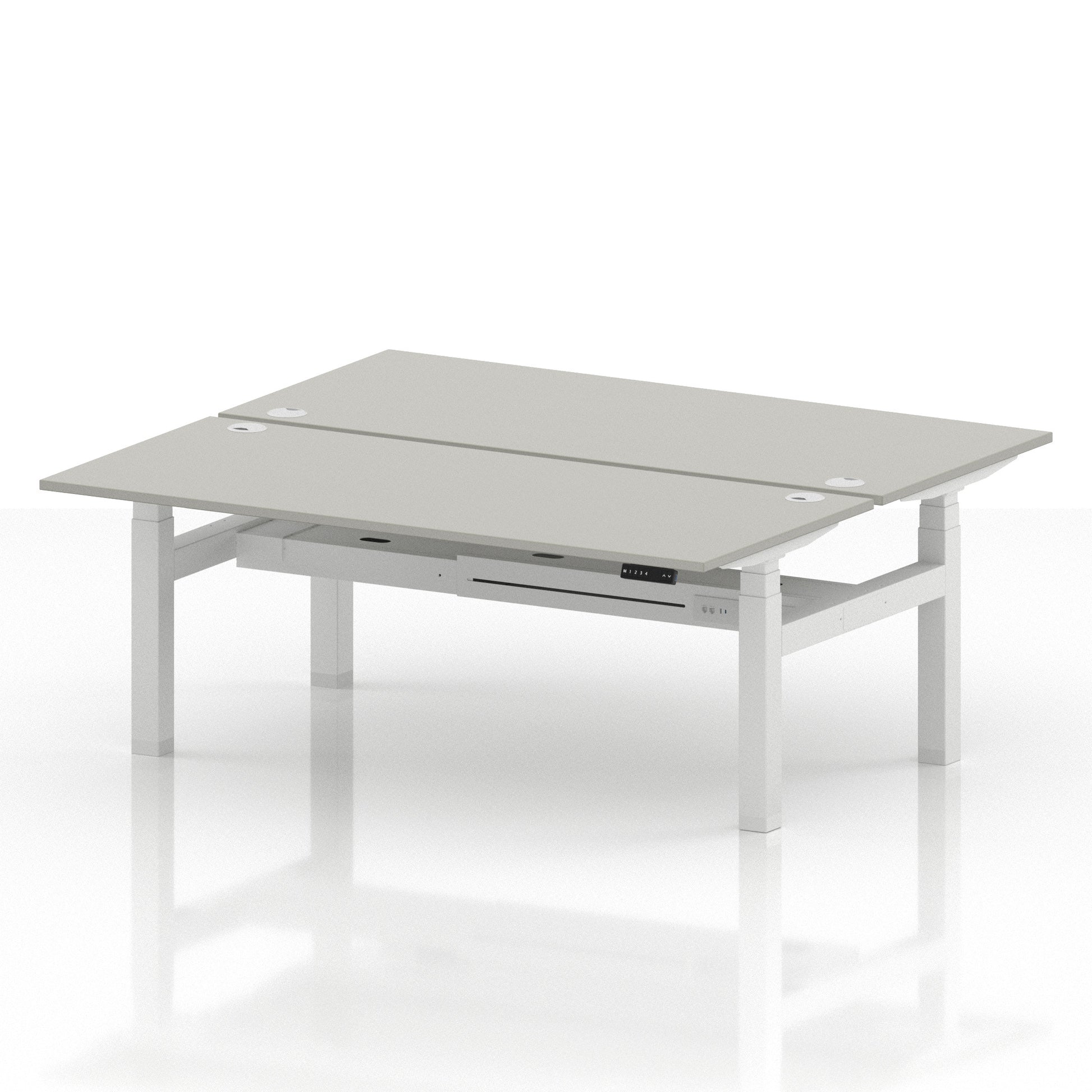 Air Back-to-Back Height Adjustable Bench Desk - 2 Person
