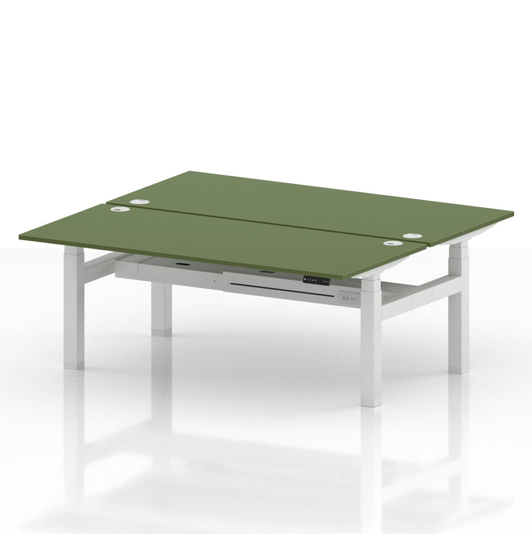 Air Back-to-Back Height Adjustable Bench Desk - 2 Person
