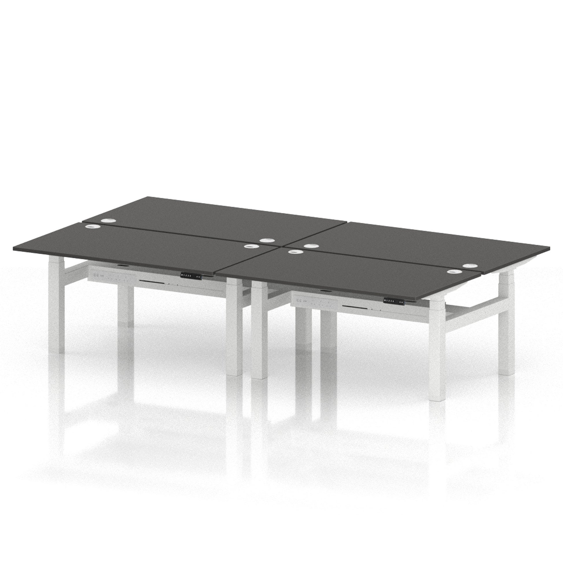 Air Back-to-Back Height Adjustable Bench Desk - 4 Person