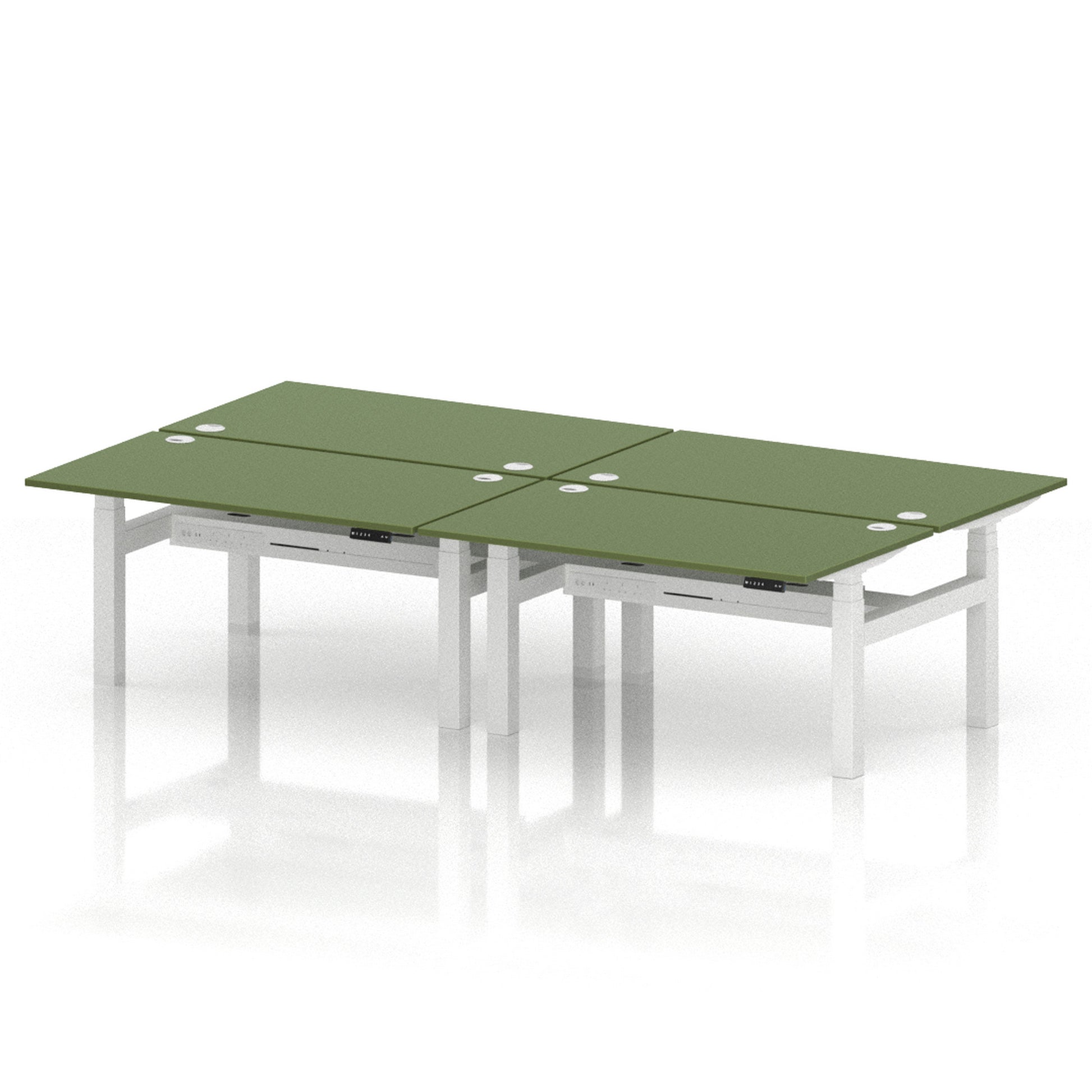 Air Back-to-Back Height Adjustable Bench Desk - 4 Person