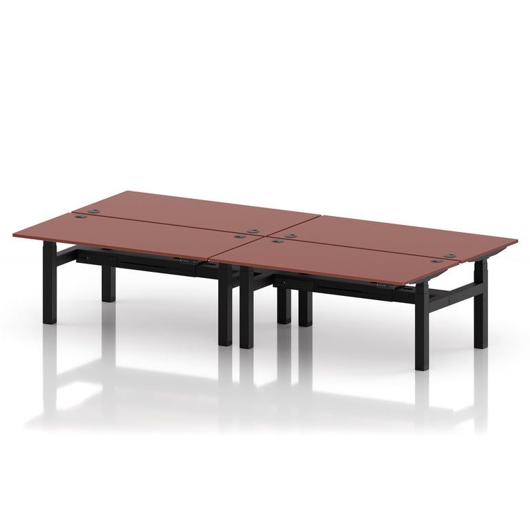 Air Back-to-Back Height Adjustable Bench Desk - 4 Person