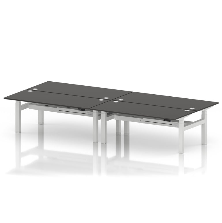 Air Back-to-Back Height Adjustable Bench Desk - 4 Person