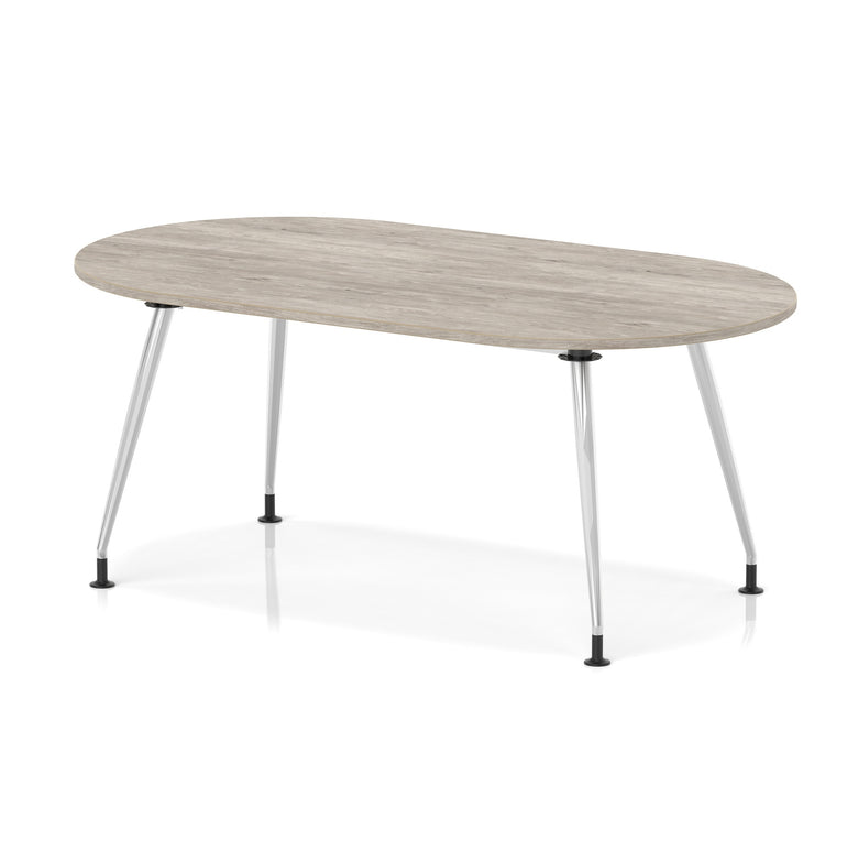 Impulse Boardroom Table With Silver Leg Frame