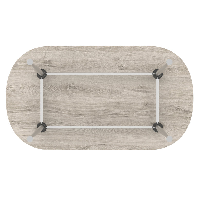 Impulse Boardroom Table With Silver Leg Frame
