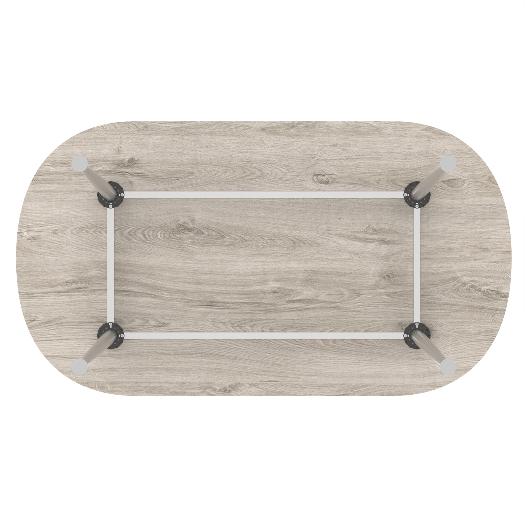 Impulse Boardroom Table With Silver Leg Frame