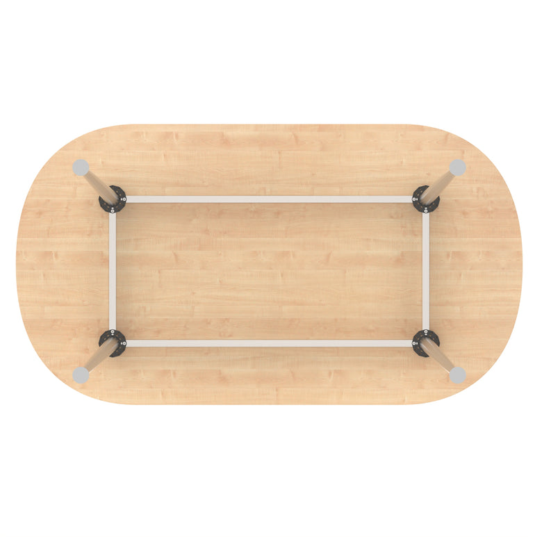 Impulse Boardroom Table With Silver Leg Frame