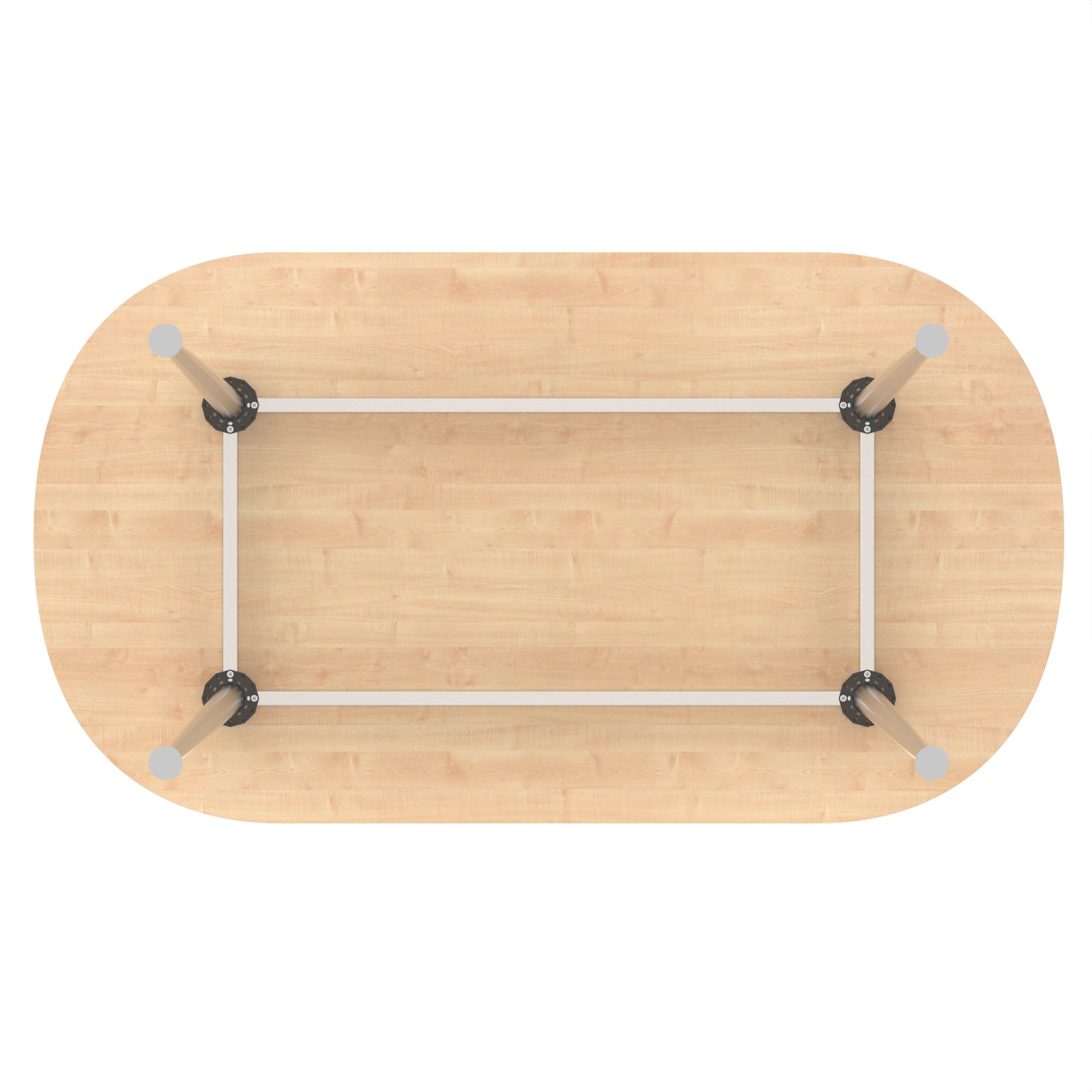 Impulse Boardroom Table With Silver Leg Frame