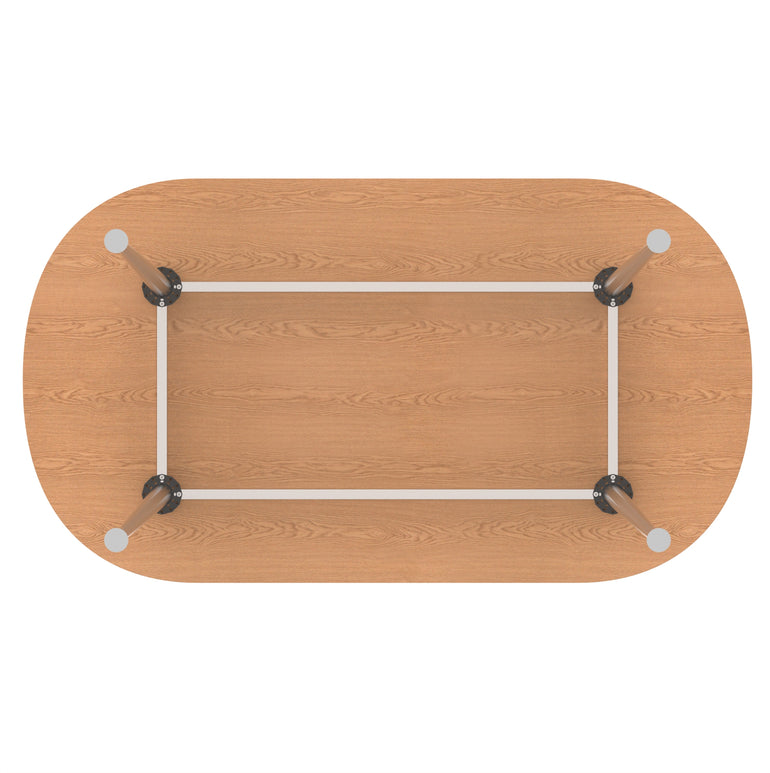 Impulse Boardroom Table With Silver Leg Frame