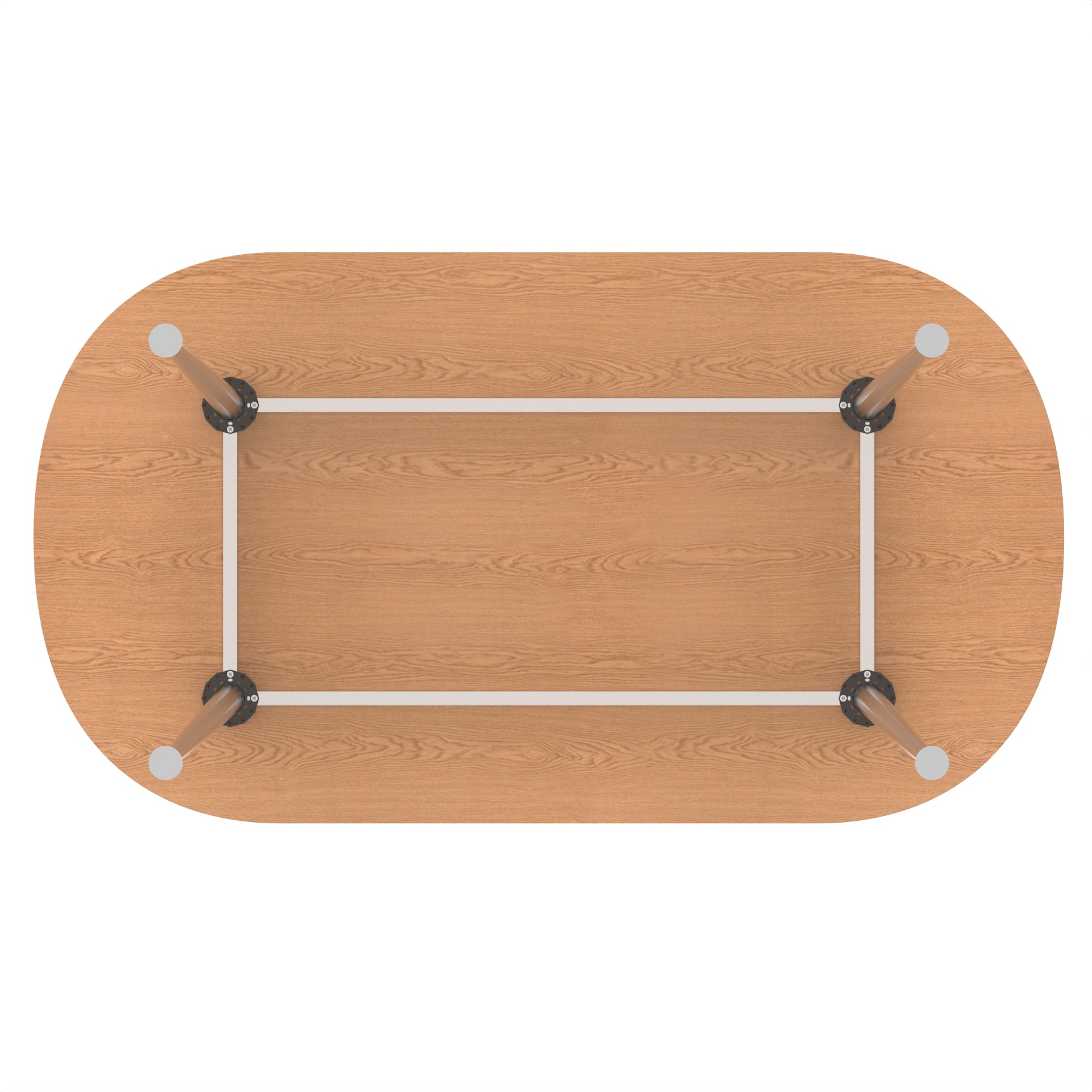 Impulse Boardroom Table With Silver Leg Frame