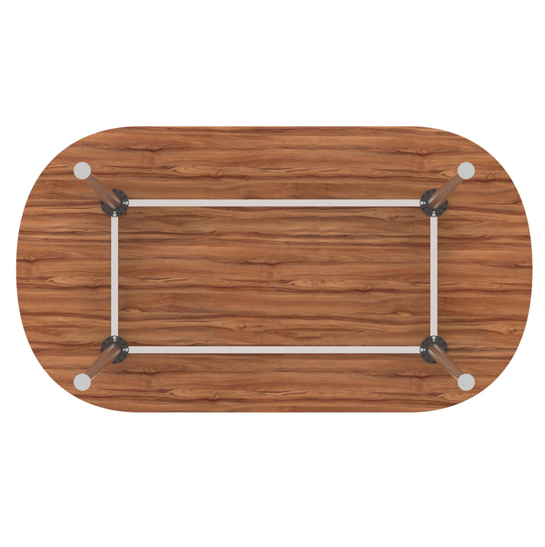 Impulse Boardroom Table With Silver Leg Frame
