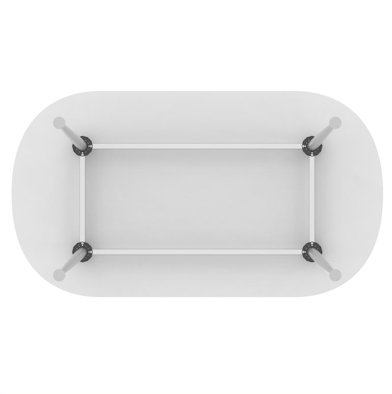 Impulse Boardroom Table With Silver Leg Frame