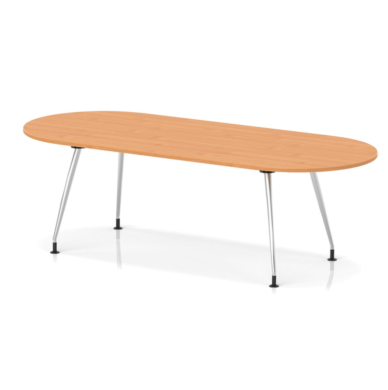 Impulse Boardroom Table With Silver Leg Frame