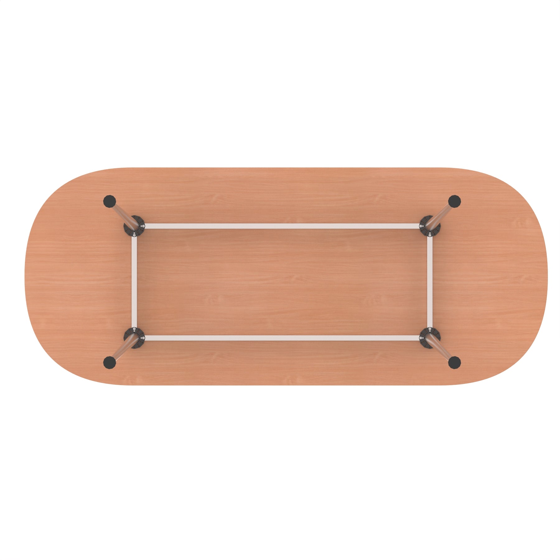 Impulse Boardroom Table With Silver Leg Frame