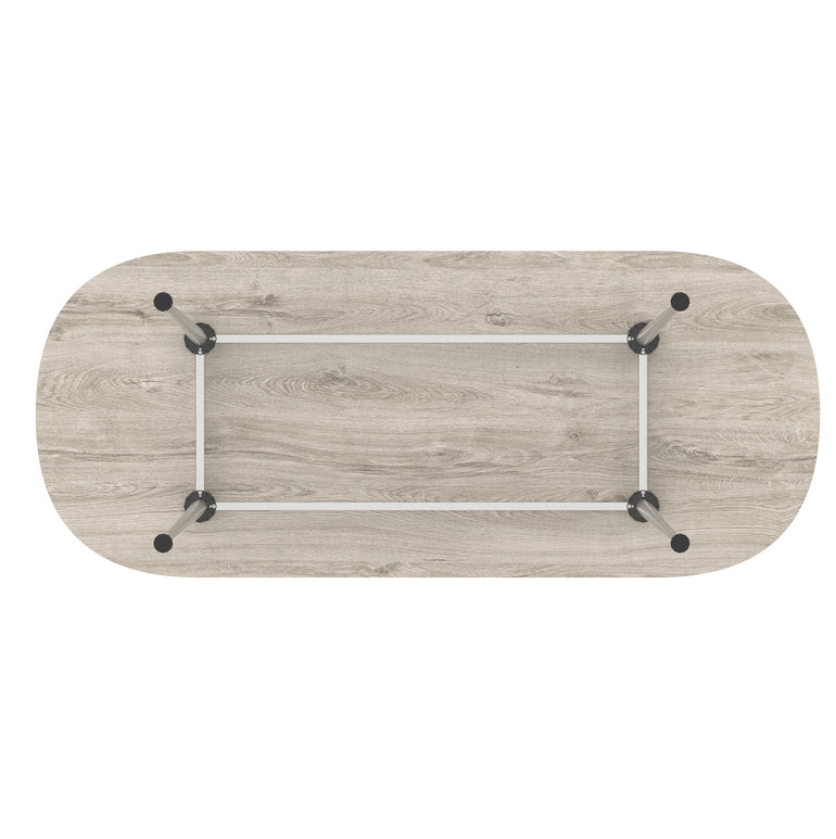 Impulse Boardroom Table With Silver Leg Frame