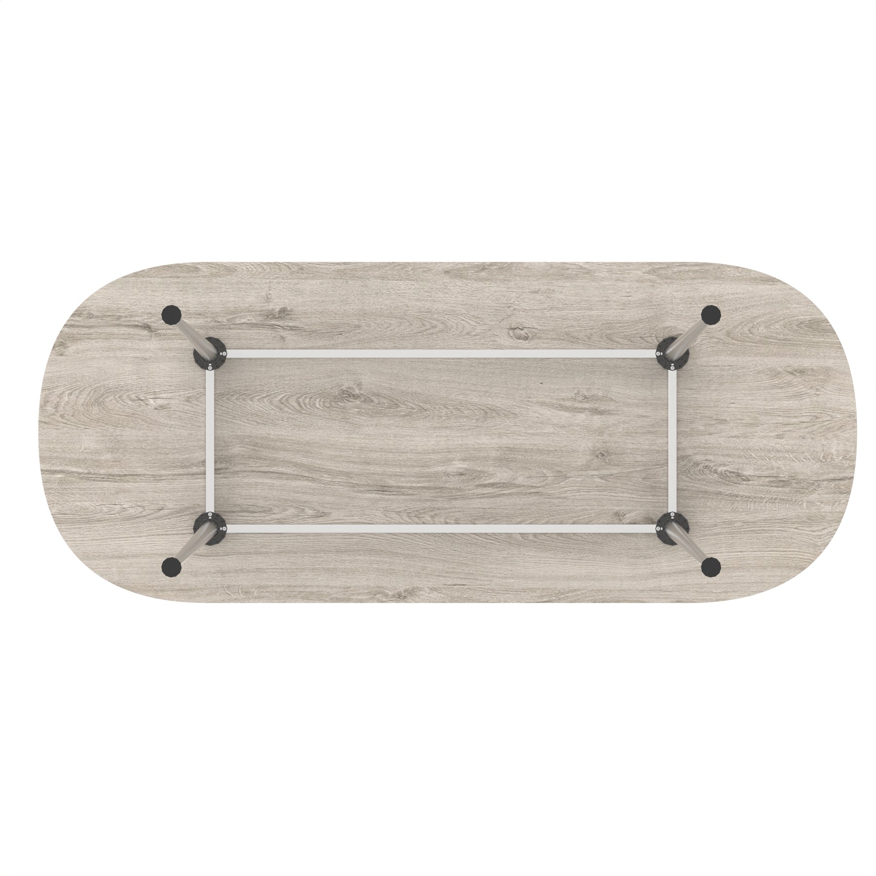 Impulse Boardroom Table With Silver Leg Frame
