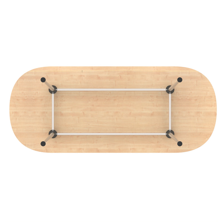 Impulse Boardroom Table With Silver Leg Frame