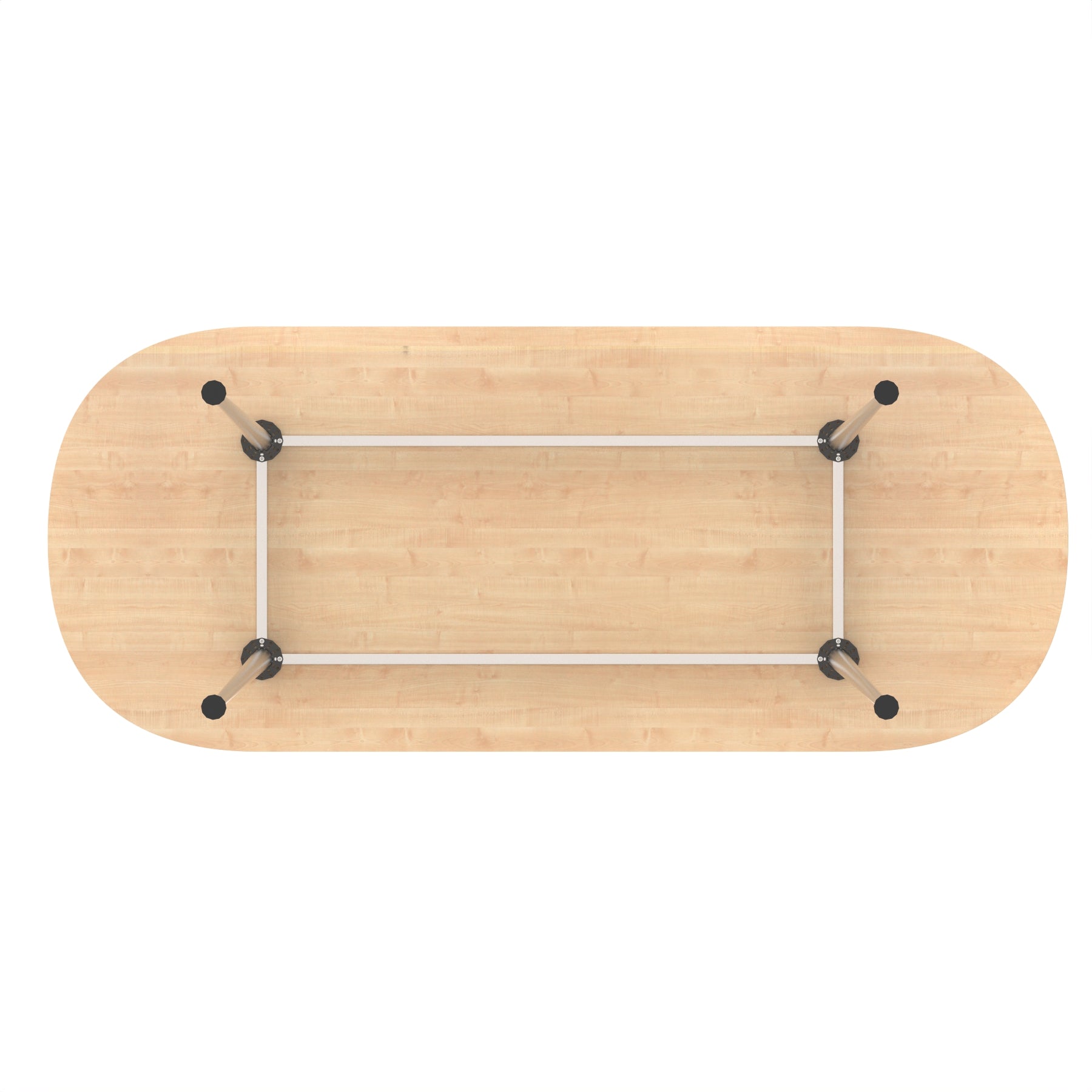 Impulse Boardroom Table With Silver Leg Frame