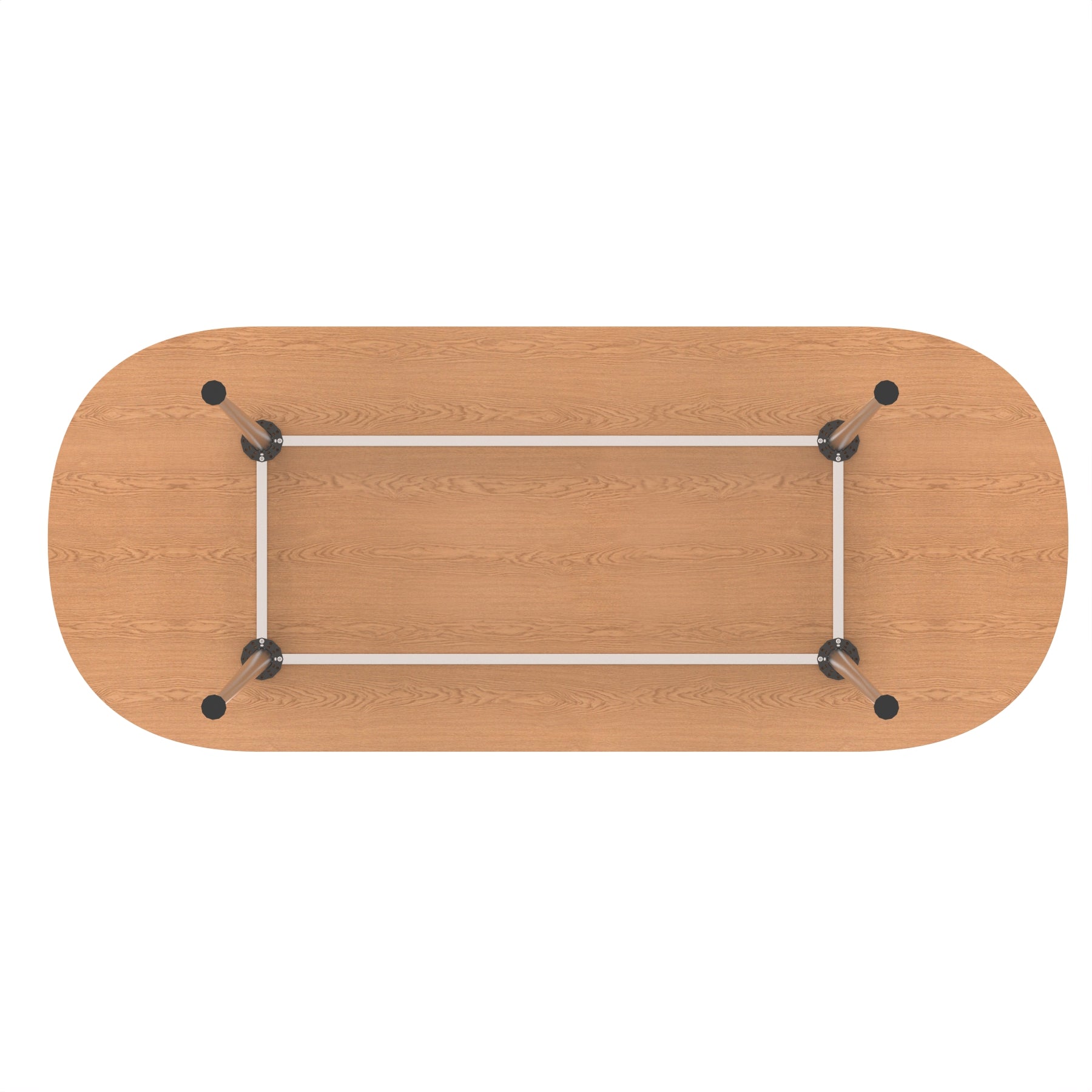 Impulse Boardroom Table With Silver Leg Frame