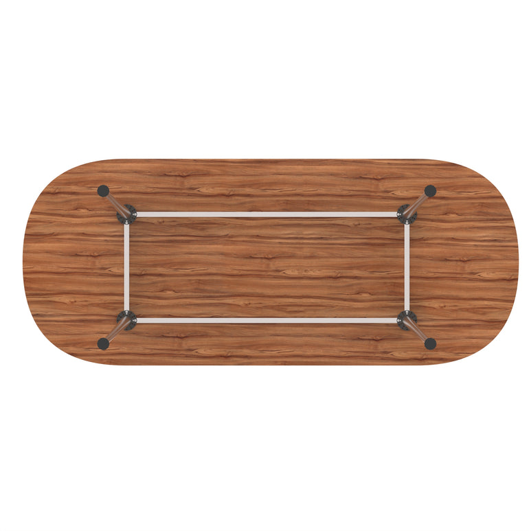 Impulse Boardroom Table With Silver Leg Frame