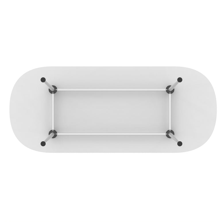 Impulse Boardroom Table With Silver Leg Frame