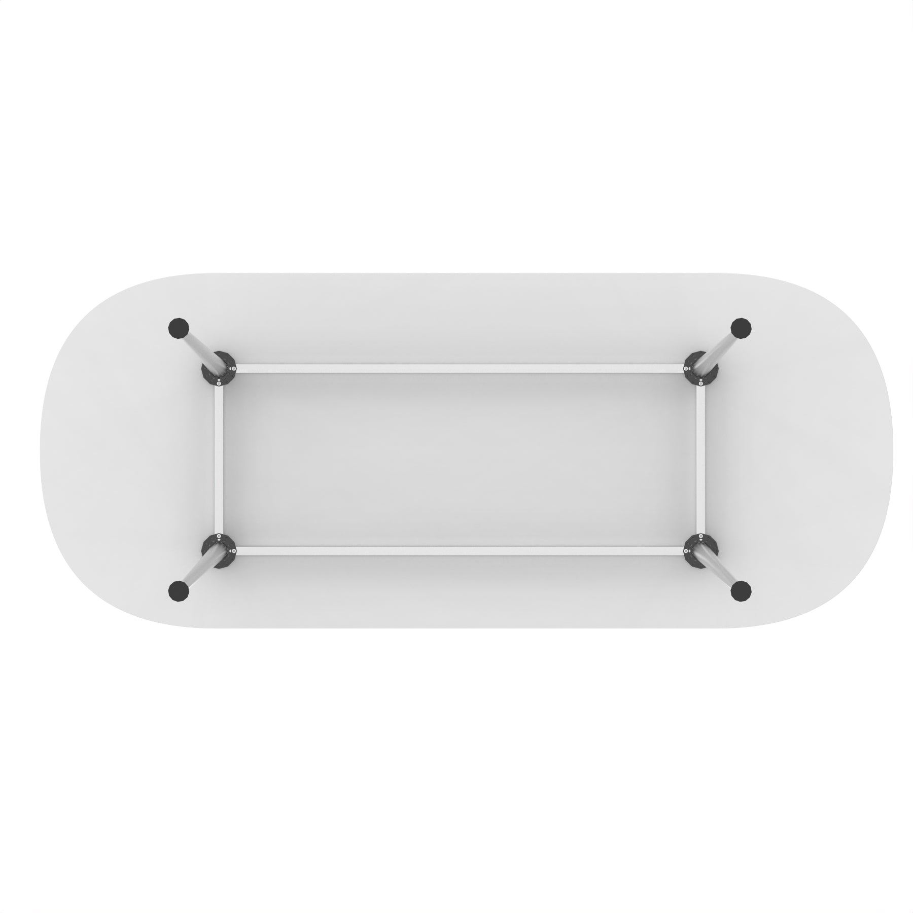Impulse Boardroom Table With Silver Leg Frame