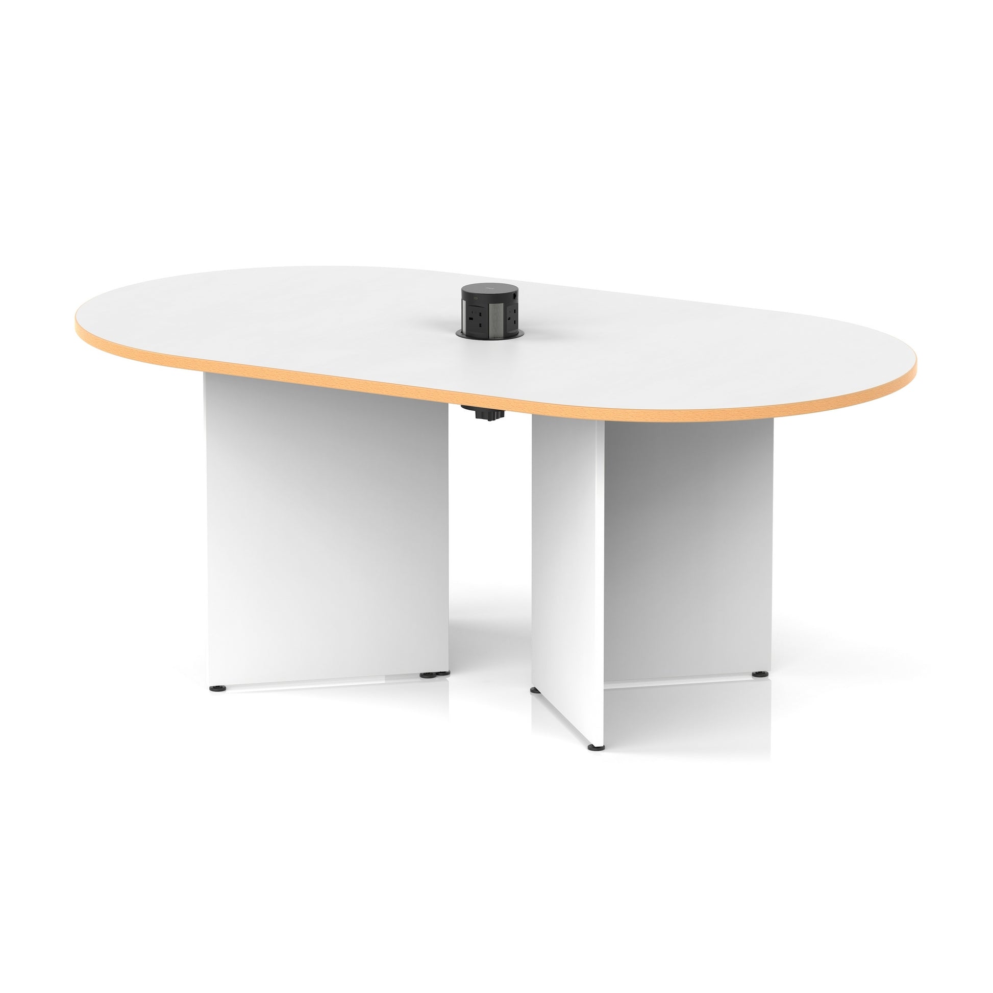 Impulse Volta Boardroom Table With Pop-up Power Module Arrowhead Leg