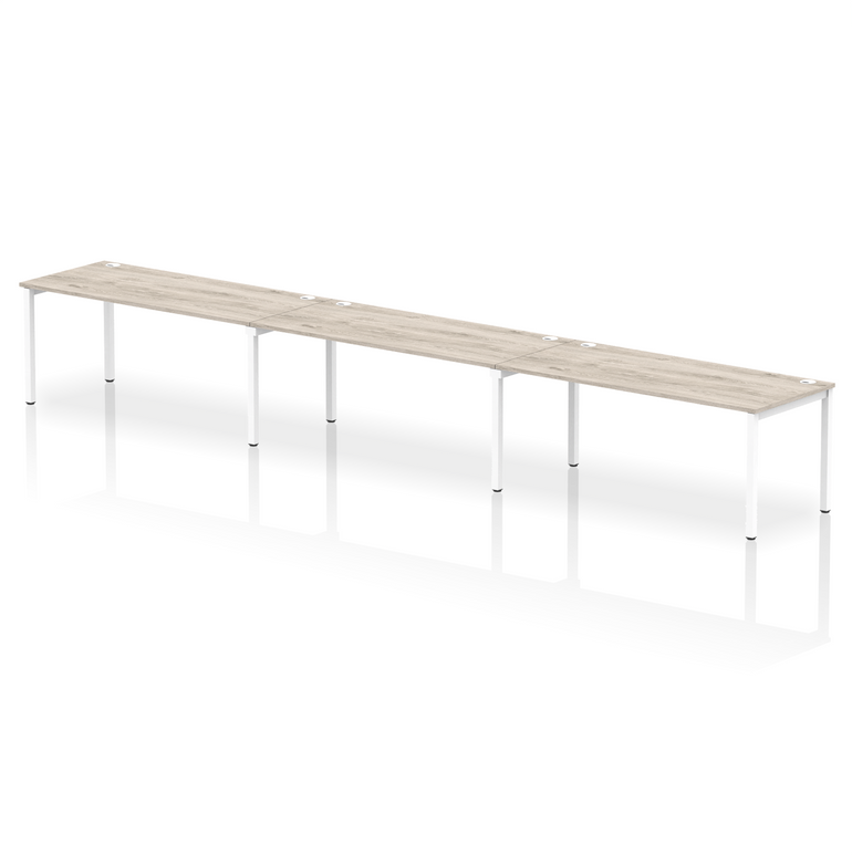 Impulse Single Row Bench Desk - 3 Person