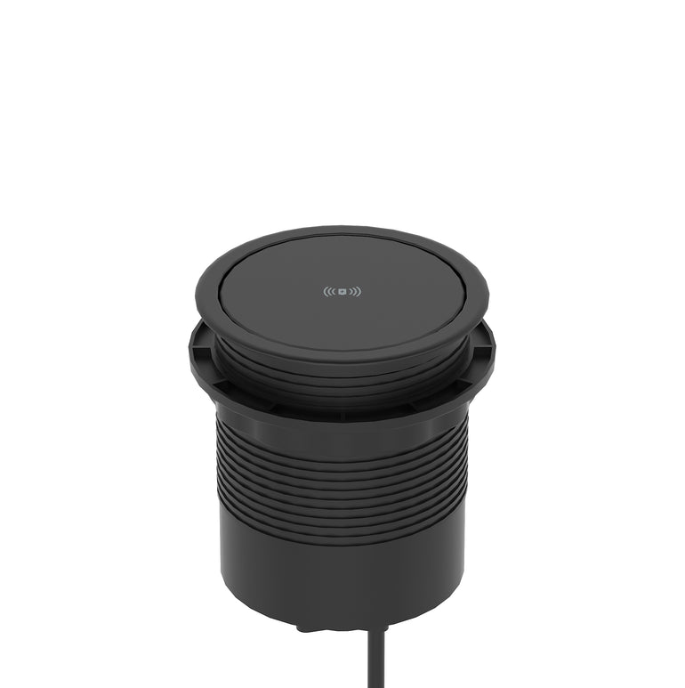 Volta Round Pop Up Power Unit 4x Socket Module with Wireless Charger