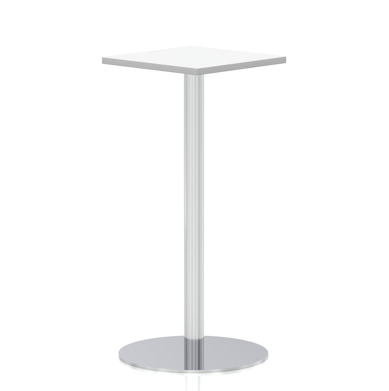 Italia Square Poseur Table Silver Leg