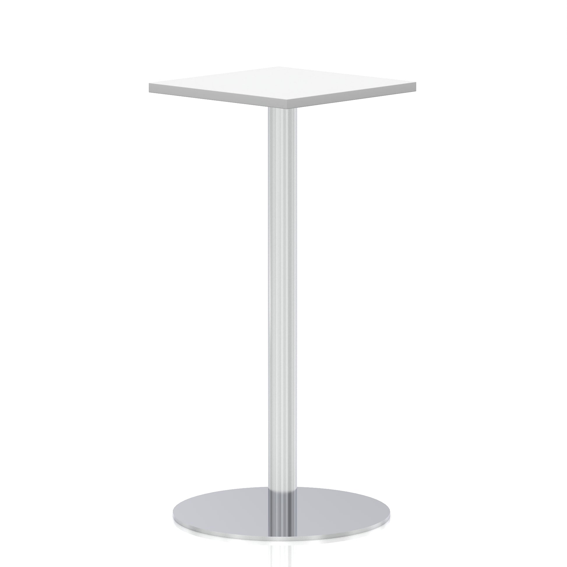 Italia Square Poseur Table Silver Leg