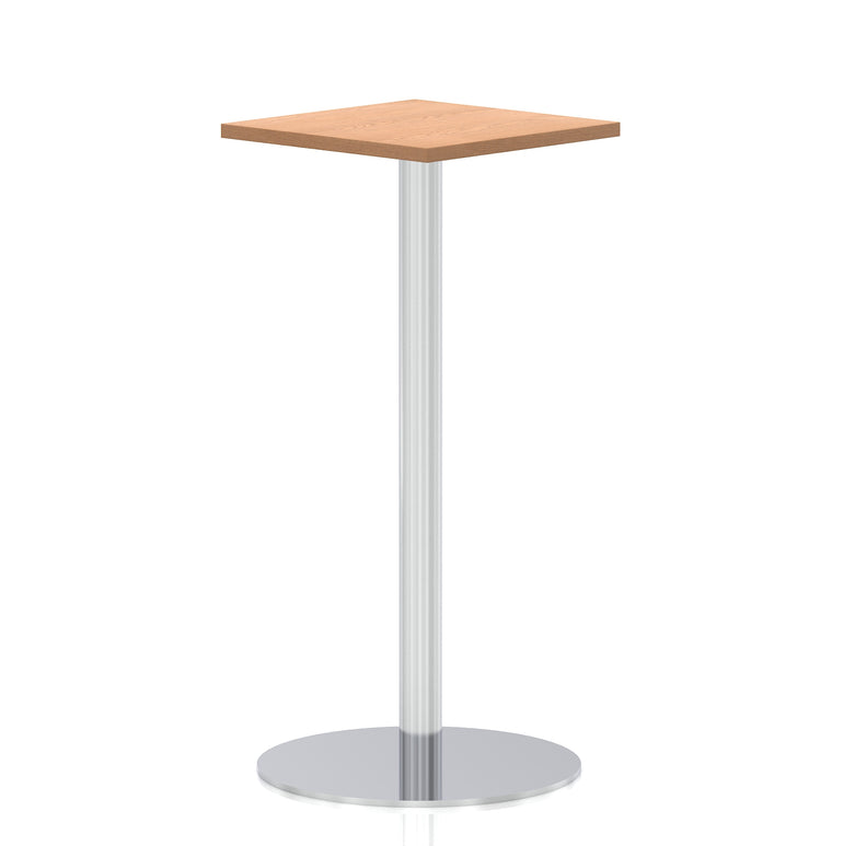 Italia Square Poseur Table Silver Leg