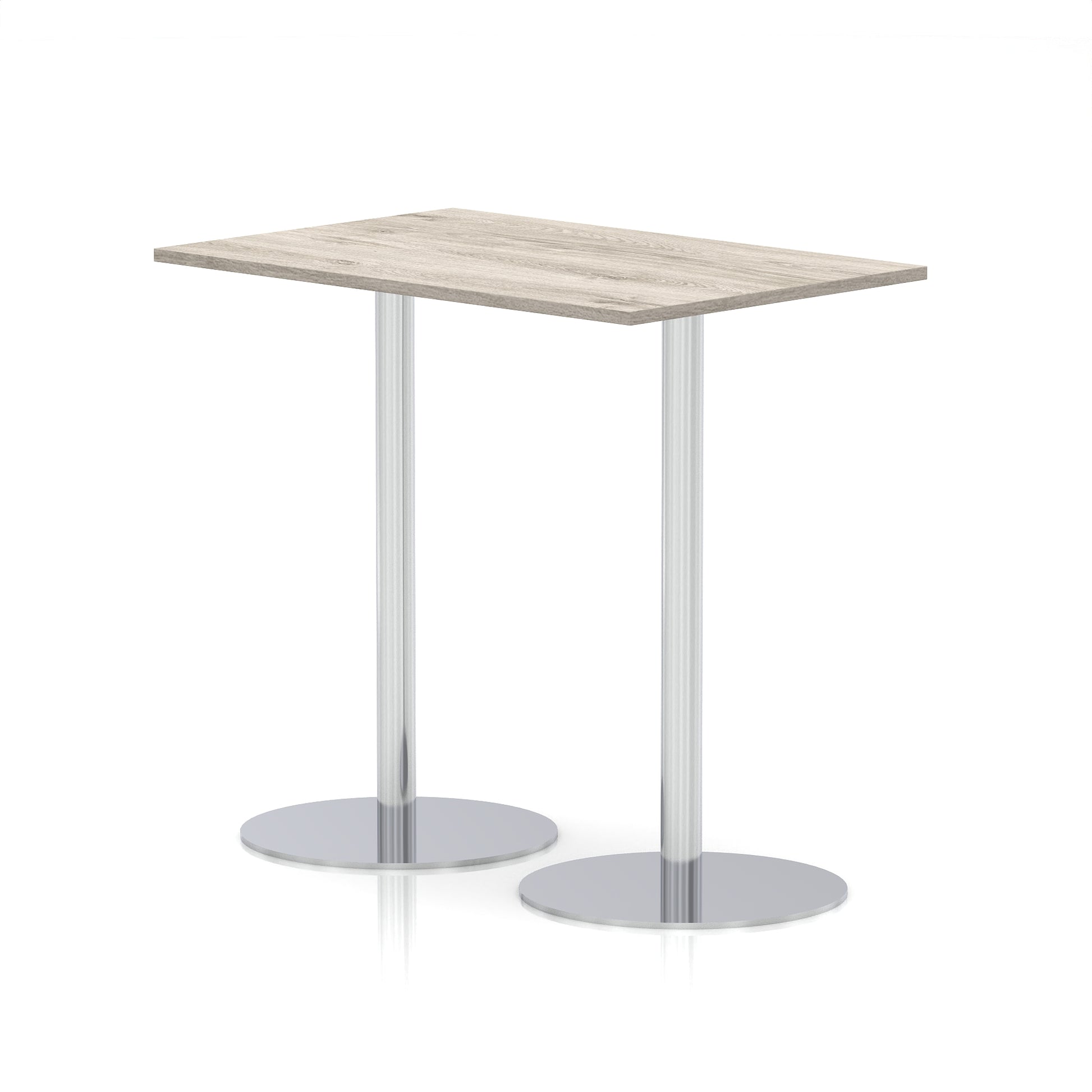 Italia Rectangular Poseur Table Silver Leg