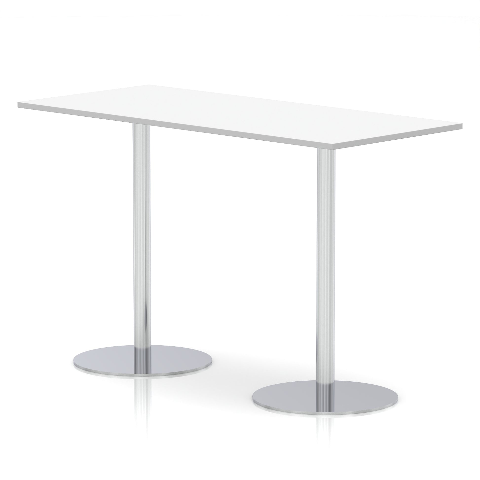 Italia Rectangular Poseur Table Silver Leg