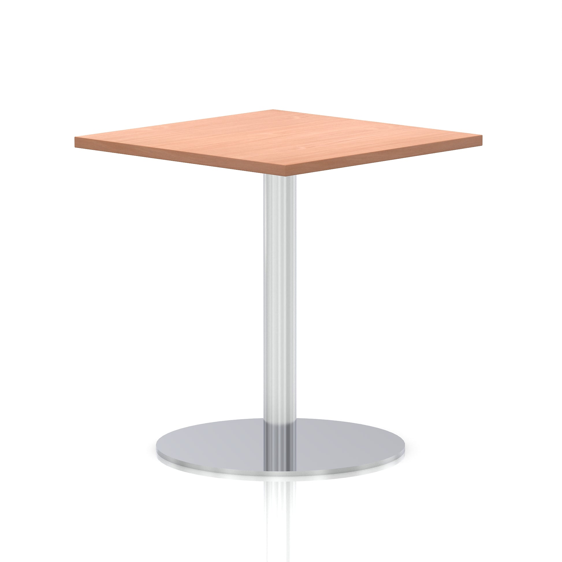 Italia Square Poseur Table Silver Leg