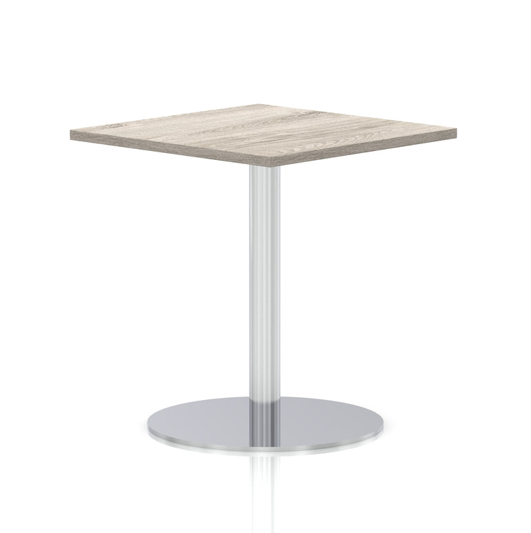 Italia Square Poseur Table Silver Leg