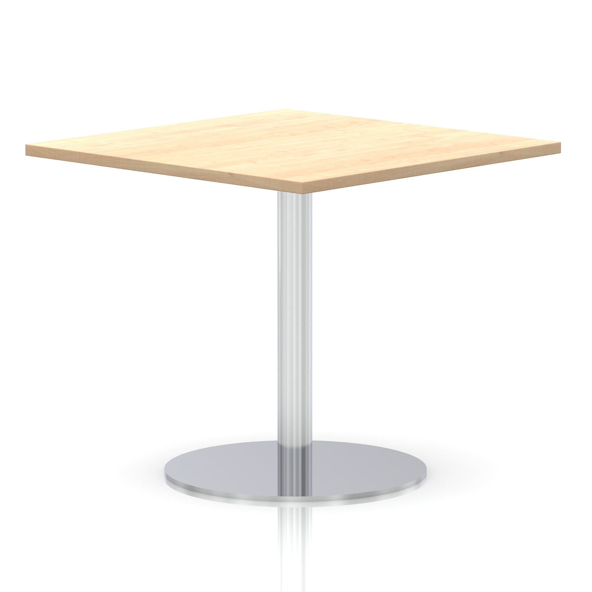 Italia Square Poseur Table Silver Leg
