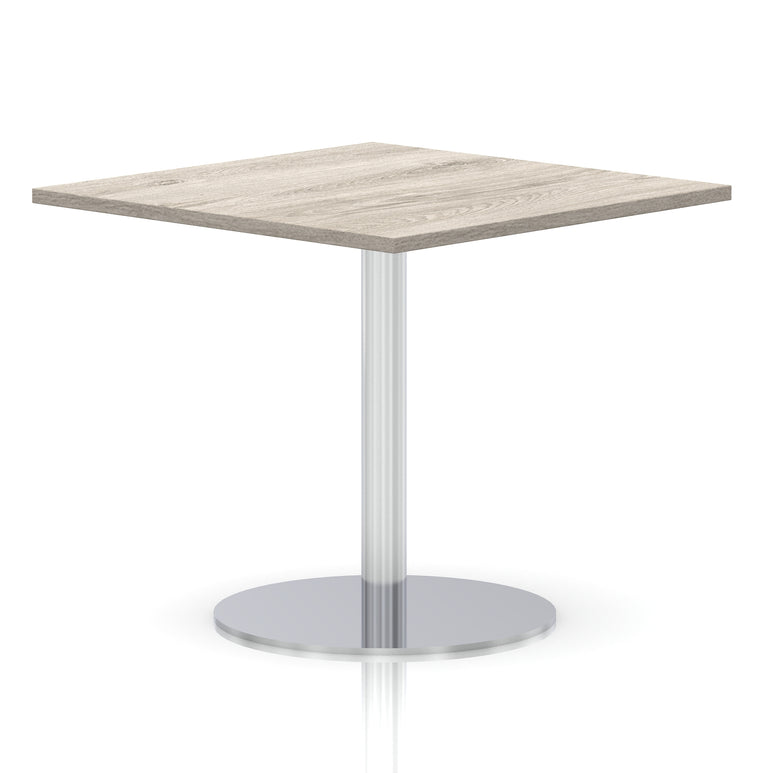 Italia Square Poseur Table Silver Leg