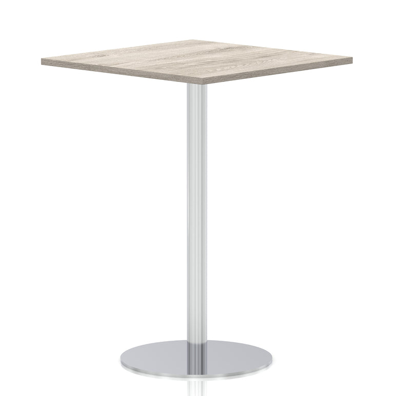 Italia Square Poseur Table Silver Leg