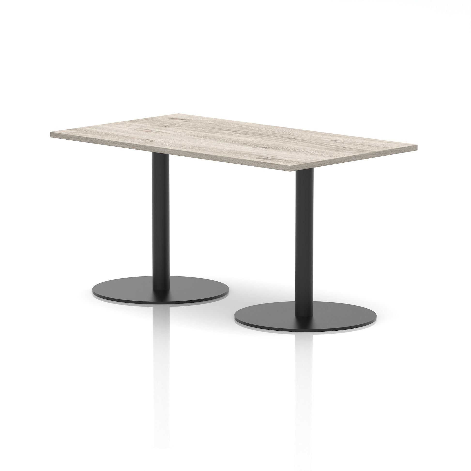 Italia Rectangular Poseur Table Black Leg