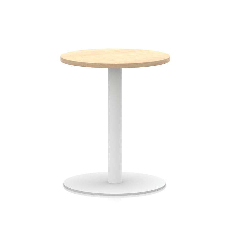 Italia Round Poseur Table White Leg