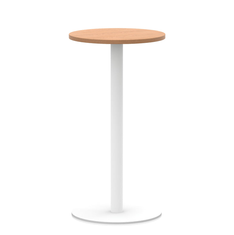 Italia Round Poseur Table White Leg