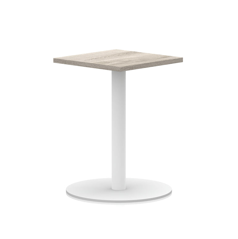 Italia Square Poseur Table White Leg