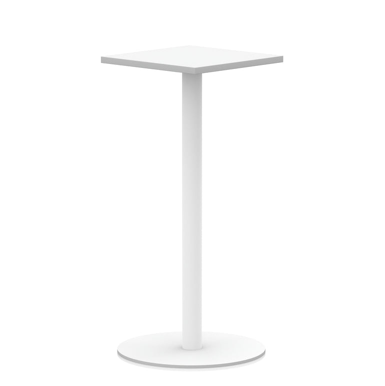 Italia Square Poseur Table White Leg