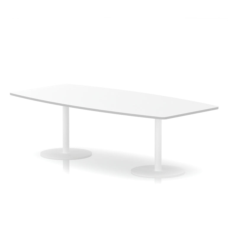 Italia High Gloss Boardroom Table White Leg